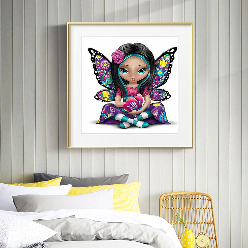 5D Diamond Painting Elf Girl Full Round Drill Mosaic Cartoon DIY (A2071) Newly