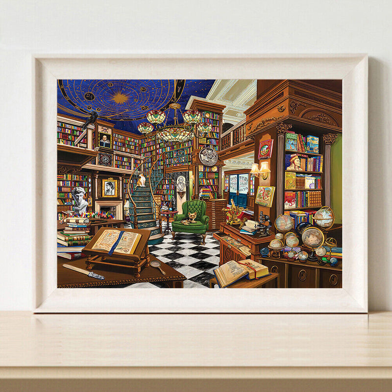 Cozy Study Room Canvas Painted Oil Paint By Numbers DIY Wall Art Modern Decor