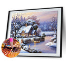 Landscape Full Round Diamond Painting Embroidery DIY Crafted Cross Stitch