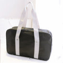 Preppy Style Women Oxford Cloth Shoulder Tote Bag Campus Contrast Color Handbags