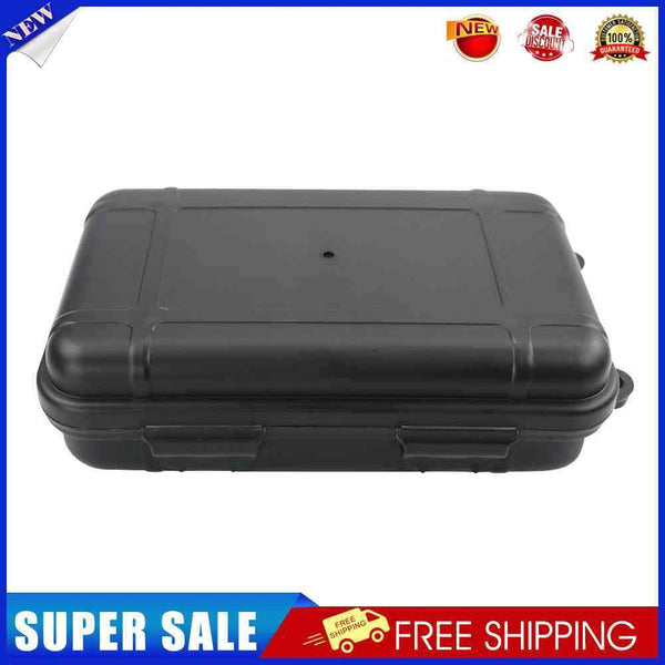 Outdoor Waterproof Sealed Box Shockproof EDC Tools Storage Case (Black XL)