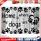 5DDIY Diamond Painting Cross Stitch Dog Home is Where Rhinestone Embroidery