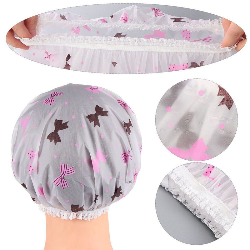Waterproof Reusable Thicken Elastic Shower Cap Hair Cover Bath Hat Spa Bathing