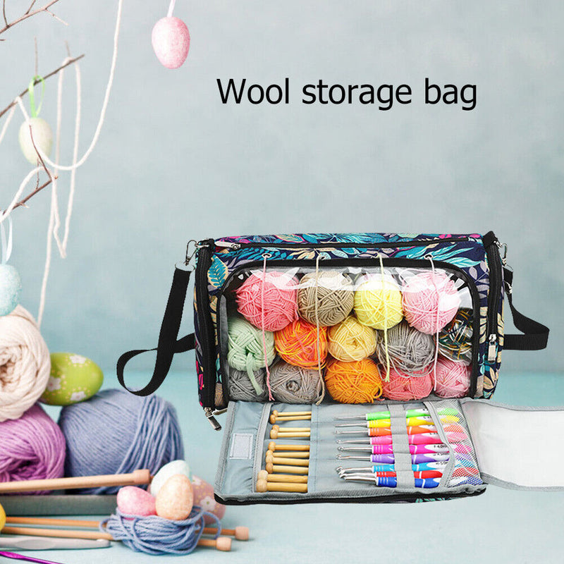 600D Oxford Cloth Yarn Storage Bag Large Capacity Knitting Tote Bag for Thr