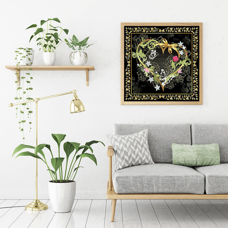 5D DIY Full Drill Diamond Painting Love Heart Cross Stitch Embroidery Kit Newly