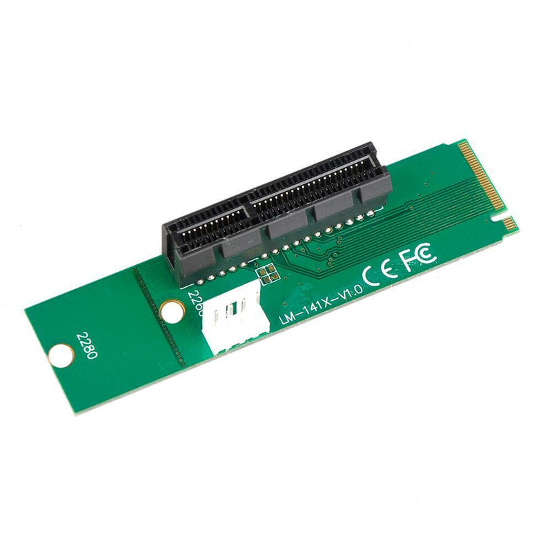 2pcs NGFF M2 to PCI-e 4x Slot Riser Cards M Key M.2 to PCI Express Adapter