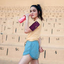 7in Outdoor Universal Phone Arm Shoulder Bag Multifunctional (Burgundy) Newly