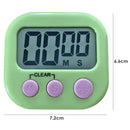 5pcs LCD Digital Timer Magnetic Kitchen Countdown Alarm Clock (Green)
