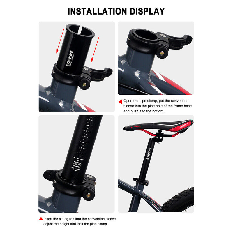 Road Bike Seat Tube Reducing Sleeve Mountain Bicycle Seatpost Converter Ada
