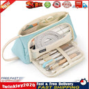 Simple Pencil Case Large Cosmetic Travel Pen Stationary Bags (Light Blue) Newly