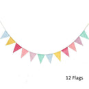 12x Flags Colorful Reusable Bunting Wedding Birthday 2021 HOT Party Outdoor N5S2