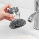 Soap Dispenser Palm Brush Steel Wire Scrubber Kitchen Dishwashing Brush (B)