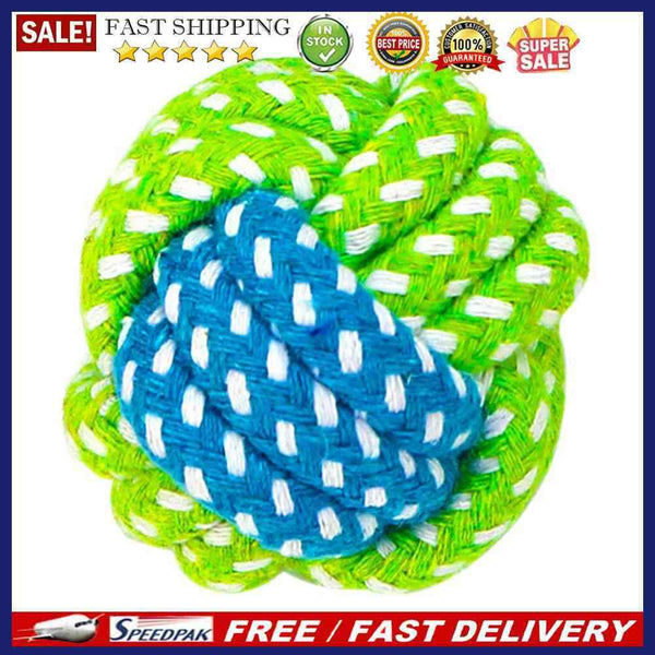 Rope Knot Playing Ball Chew Bite Resistant Teeth Cleaning Toys for Pet Dog