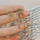 Simple Bright Stars Women Clip Earrings Tassels No Piercing Fashion Jewelry