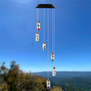 LED Solar Wind Chime Lamp Color Changing Wishing Bottle Hanging Light (A) Newly
