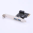 Asiprop SSU 2-Port USB 3.0 PCI-e x1 Expansion Card PCI Express Adapter for