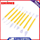 8PC/Set Embossing Double Head Plastic Ceramic Sculpture Clay Tools Fondant Kitchen