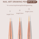 Nail Kits Drawing Pens UV Gel Liner Brushes Nail Art Pens Painting Brushes