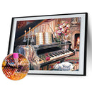 5D DIY Full Drill Diamond Painting Piano Embroidery Cross Stitch Kit Needlewo