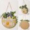 Welcome Sign Front Door Decoration Interchangeable Rustic Round Wood Wreaths~