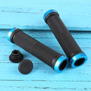 1pair Cycling Skid-Proof Grips Anti-Skid Plastic Bicycle Handlebar (Blue) Newly