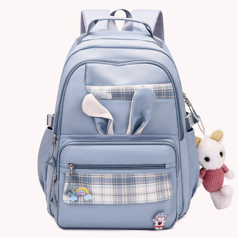 #A Fashion Backpack Cute Rabbit School Bags Pendant School Backpack Girl for T