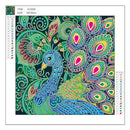 5D DIY Special-shaped Diamond Painting Peacock Cross Stitch Embroidery Kit Newly