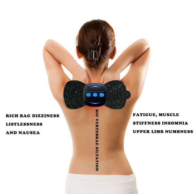 15 Modes Electric Cervical Spine Mini Massage Patch Shoulder Neck Massager