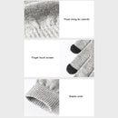 Full Finger Knitted Gloves Men Women Bike Warm Touch Screen Mittens (Grey) Newly