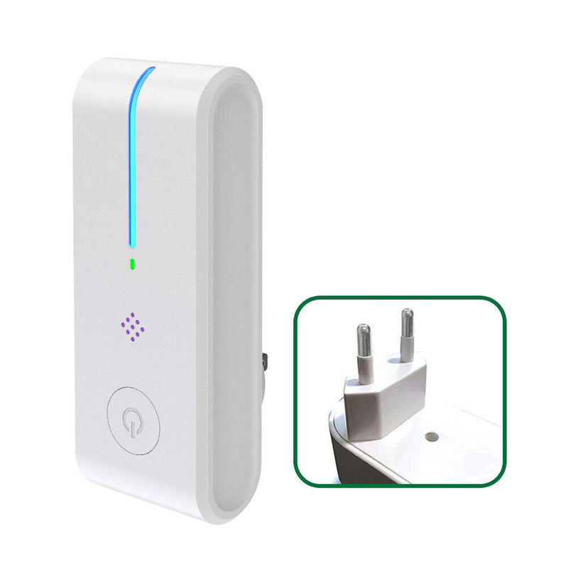 Portable Air Purifier Negative Ion Air Freshener Dust Cleaner (White EU)