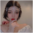Jewelry Crystal Hair Chain Crystal Rhinestone Water Drop Pattern Head Chain