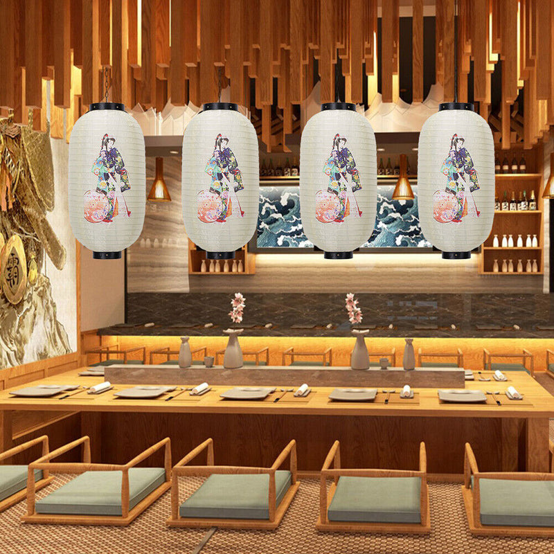 25cm Lantern Cloth Japanese Style Printing Fabric for Bar Pub Decor (A) Newly