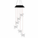 Hummingbirds Patio Wind Chime Solar Chime LED Crystal Dog Discolored