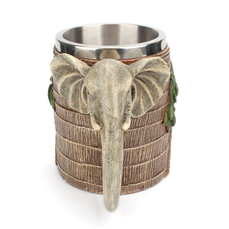 Coconut Tree Elephant Coffee Cup Tropical Rainforest Coffee Mug Creative Decor