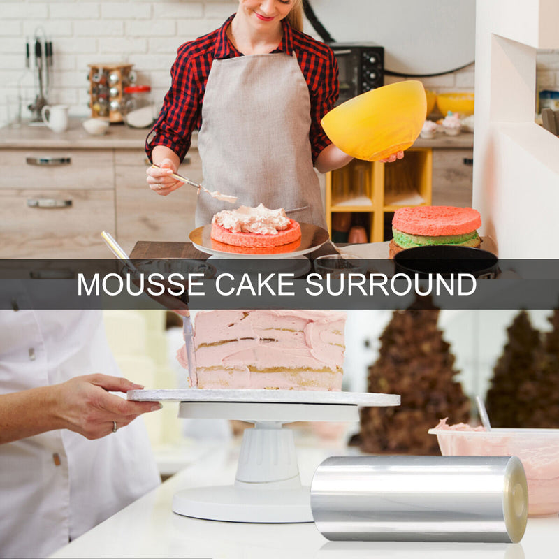 Cake Collars Transparent Cake Rolls Acetate Sheets for Mousse (4.72in) Newly