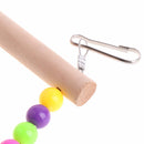 Pet Parrot Ladder Hanging Colorful Balls Wooden Bird Climbing Stairs Perch