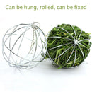 Round Sphere Grass Ball Rack Rabbit Guinea Pig Stainless Steel Straw Ball Newly