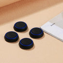 4pcs Silicone Joystick Analog Thumbstick Grip Cover for PS4 (Black+Blue)