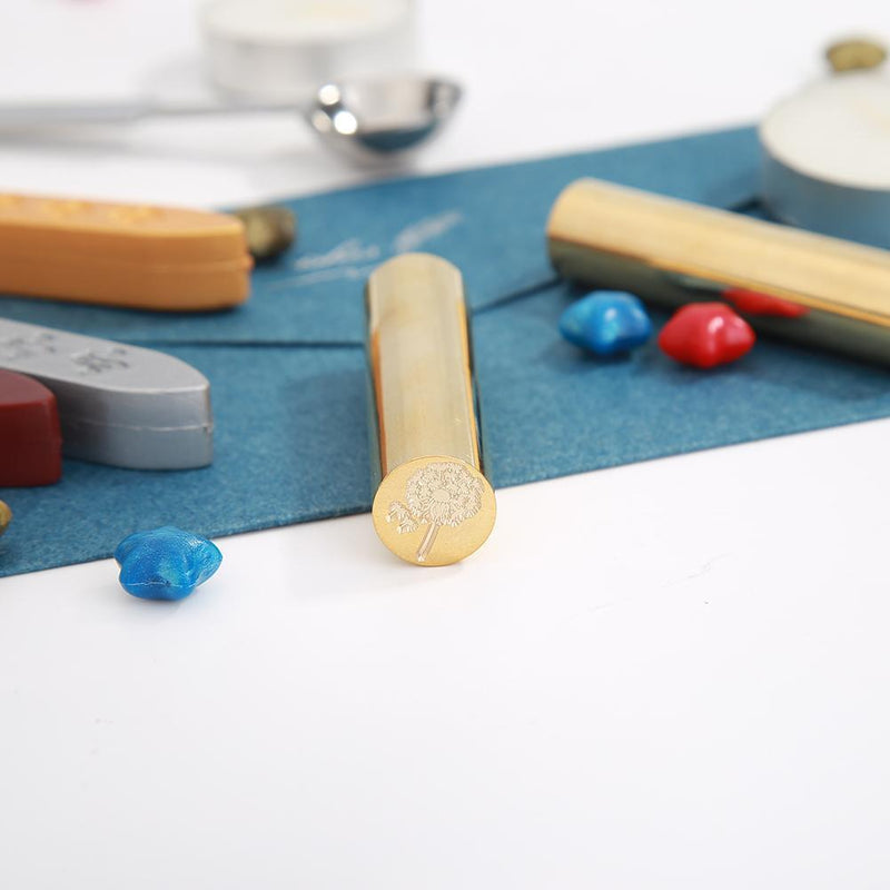 Cylindrical Sealing Wax Brass Envelope Retro Seal Stamp Round Bar Customs S