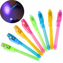 Purple Combo Waterproof Invisible Ink Pen Painting Marker UV Light 2 In 1