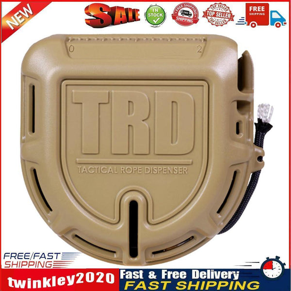 Outdoor Rope Dispenser Paracord Storage Box for Survival Emergency (Camel) Newly