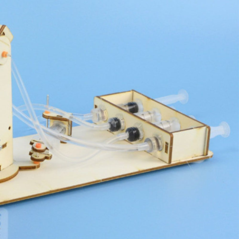 Wooden Physics Learning Hydraulic Excavator Educational Kits Science Experiment