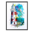 Partial Cross Stitch 11CT Lighthouse Stamped Embroidery DIY Cotton Needlework