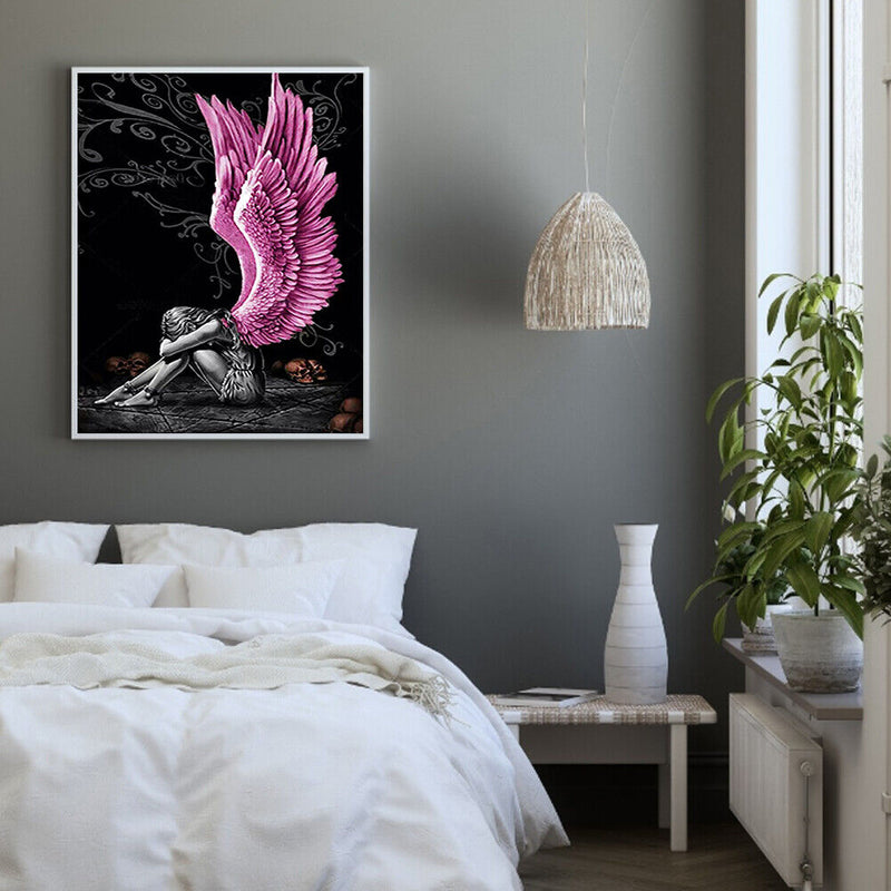 Angel with Pink Wings 40X50cm Oil Paint By Numbers Picture DIY Painting Cra