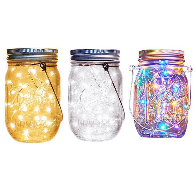LED Solar Fairy Mason Jar Light Party Wedding Garden Decor (Warm Light 1 m)