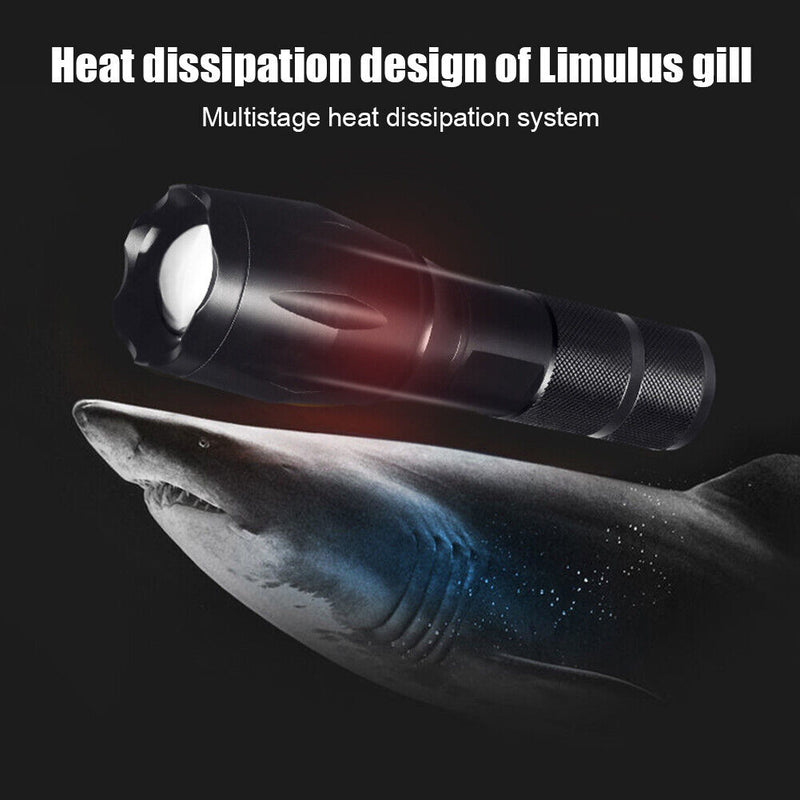 Powerful LED Flashlight USB Torch Waterproof Outdoor Camping Hiking Lights Newly