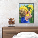 Sunflowers Girl Oil Painting By Numbers DIY Frameless Art Picture On Canvas