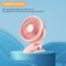 USB Mini Clip Fan Portable Travel Desk Cooling Ventilador (Pink 1200mAh)