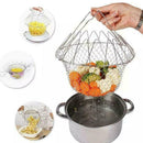 Foldable Steam Basket Rinse Steel Folding Frying Bas C6K6