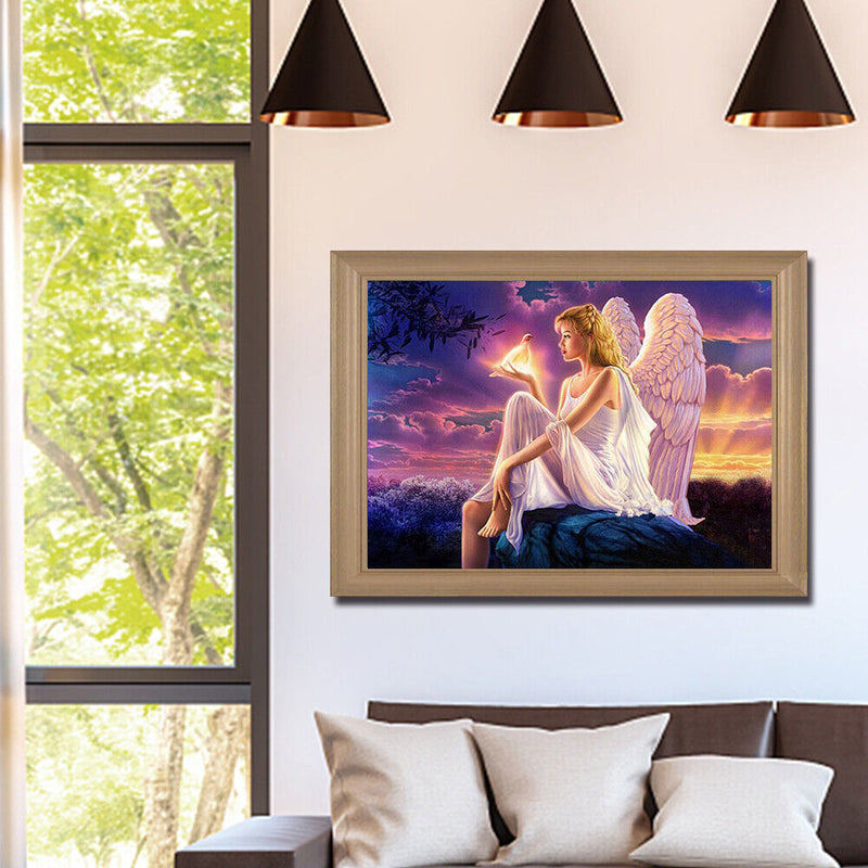 Peace Angel 5D DIY Full Round Drill Diamond Painting Rhinestones Mosaic Crafts